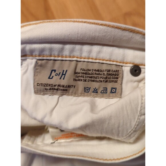 Citizens of Humanity Jeans Womens 27 White Thompson Medium Rise Crop Skinny - Picture 12 of 13